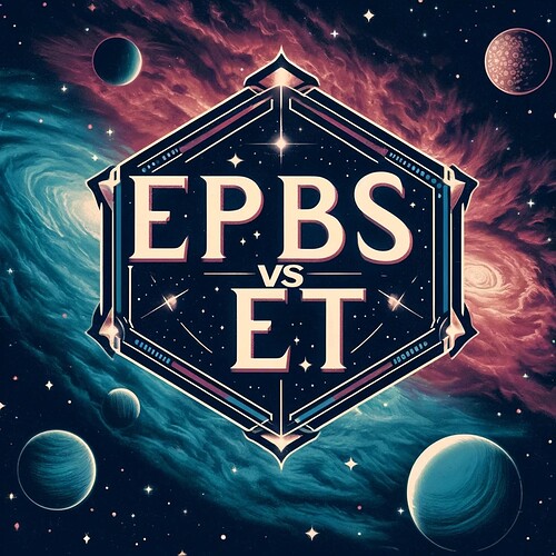 DALL·E 2024-04-07 15.26.59 - Design an image featuring the exact text 'ePBS vs ET' in a clear, bold font against a deep space background. The background should showcase the beauty
